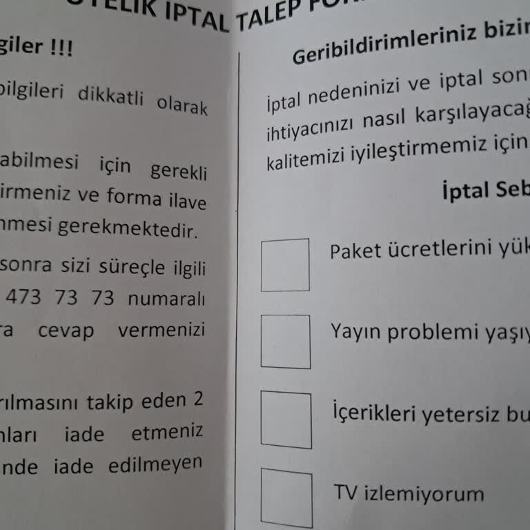 İptal Sonrası Haksız Kullanım Ücreti Ve 370 TL İadesi Talebi