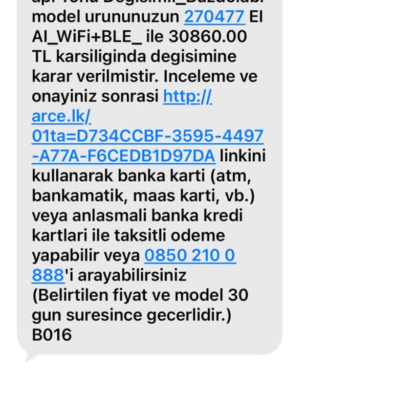 Kapasite Düşürülen Buzdolabı Değişimi Ve Sevkiyat Reddi
