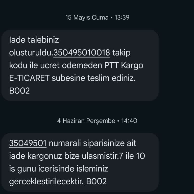 İade Ücreti 700 TL Ödenmedi Ve Müşteri Hizmetleri Yanıt Vermiyor