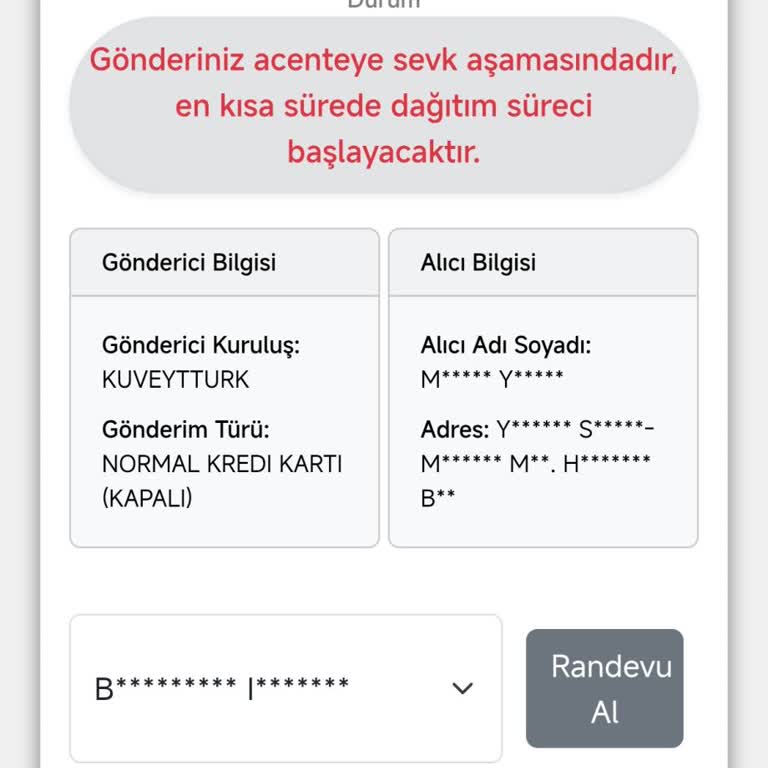 Kuryenet’ten Kart Teslimatı Gecikmesi Ve Bilgi Alınamaması