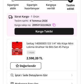 Teslim Edilmemiş Sipariş Teslim Edildi Olarak Görünüyor Ve İade Talebi