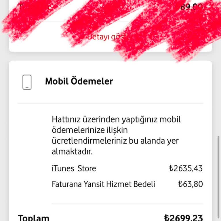 Vodafone Hattımda Yetkisiz ITunes Ödemeleri İçin 2.660 TL Geri İade Talebi