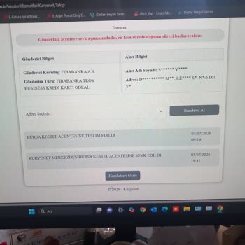 Kuryenet'ten Kart Teslimatı Gecikmesi İşime Büyük Engel Oluşturuyor