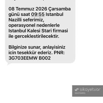 Obilet Son Dakika Sefer İptali Sonucu Yaşanan Mağduriyet Ve Tam İade Talebi