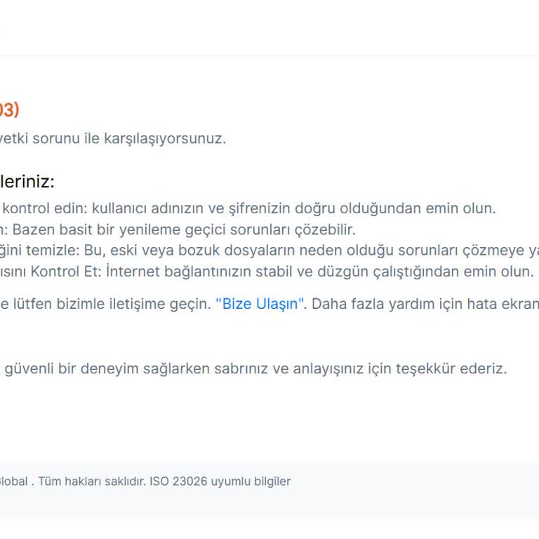 VFS Global Sisteme Girişte 403 Hatası Ve Randevu Sorunu