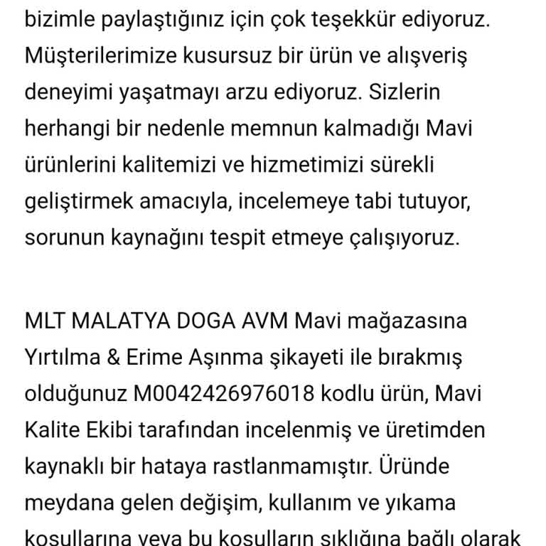 Kısa Sürede Yırtılan Pantolon İçin Değişim Talebi