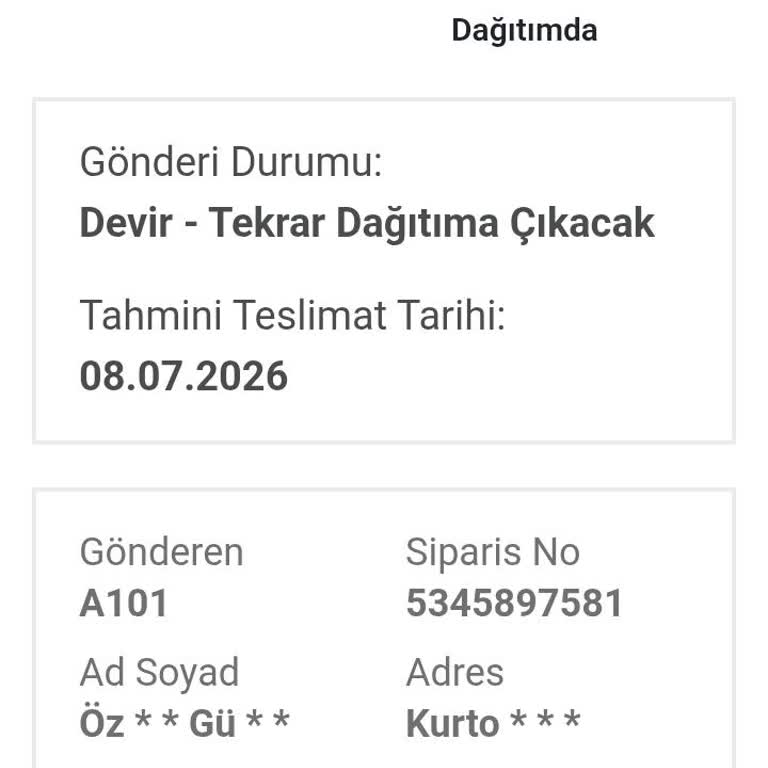 Teslim Edilmemiş Kargo Ve Şube Telefon Cevapsızlığı Planlarımı Aksatıyor