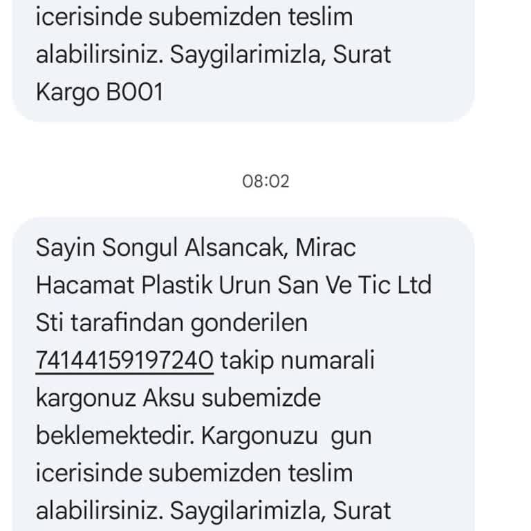 Aksu Şubesinde Kargonun Teslim Edilmemesi Ve Şubeden Alım Zorlaması