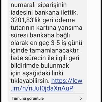 LCW Mobil Uygulamasında Moda Yakamoz Alışverişi İçin 3.201,83 TL İade Yansımıyor
