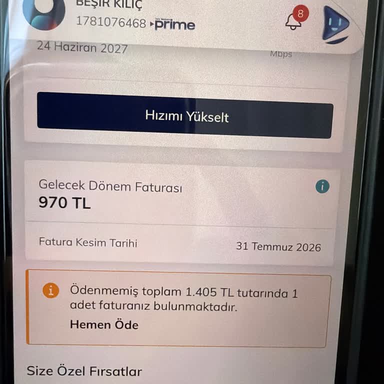 Faturamda Açıklaması Olmayan 1.405 TL Artışına İtiraz