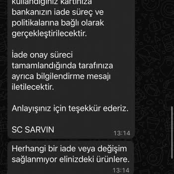 Yanlış Ürün Ve Kumaş İçeriği Uyuşmazlığı Nedeniyle İade Reddi Ve 600 TL Vade Farkı Talebi