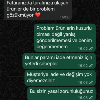 Yanlış Ürün Ve Kumaş İçeriği Uyuşmazlığı Nedeniyle İade Reddi Ve 600 TL Vade Farkı Talebi