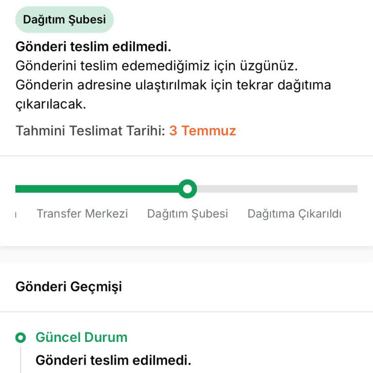 Aras Kargo’da Dumbbell Kargosunun Uzun Gecikmesi Ve İletişim Sorunları