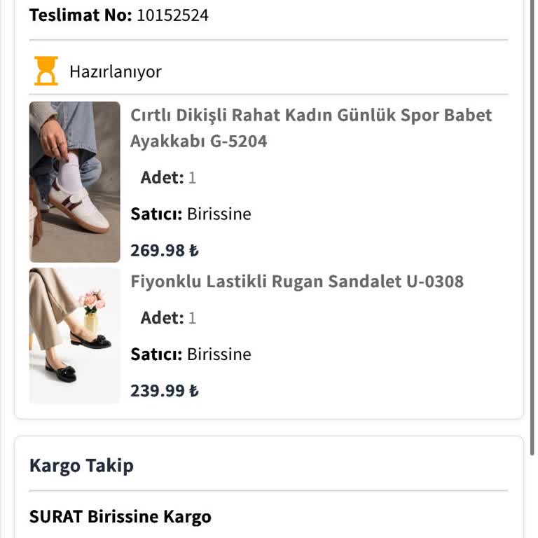 Hazırlanıyor Kalmış Sipariş Ve Çalışmayan Takip Kodu
