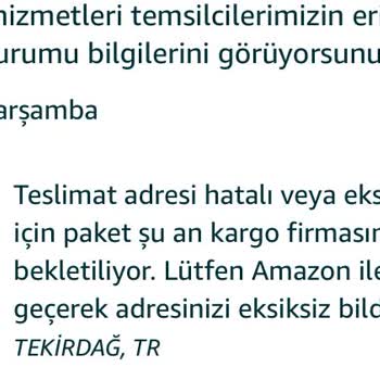 Adres Yetersizliği Bahaneleriyle Teslimat Gecikmesi Ve Saygısız İletişimsizlik