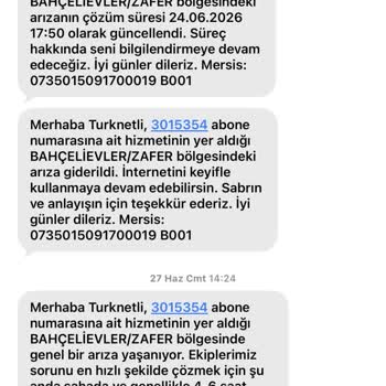 TurkNet Sabit İnternet Kesintileri Ve Müşteri Hizmetlerine Ulaşılamaması