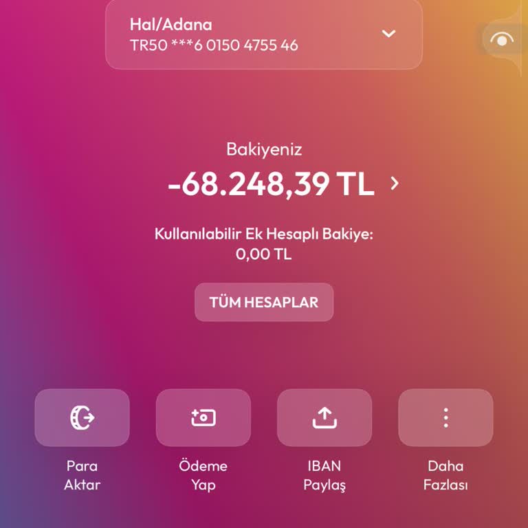 Ek Hesabım Haksızca 68.000 TL Eksi Bakiye İle Mağdur Oldum