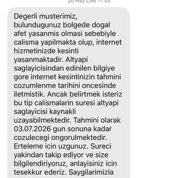 Millenicom'da Sürekli Bağlantı Kopmaları Ve Ertelenen Onarım Tarihleri Nedeniyle Ücret İadesi Talebi