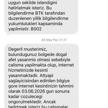 Millenicom'da Sürekli Bağlantı Kopmaları Ve Ertelenen Onarım Tarihleri Nedeniyle Ücret İadesi Talebi