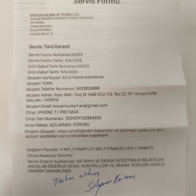 Garanti Servisinde Sürekli Arıza Ve Stok Sorunu Nedeniyle Ücret İadesi Talebi