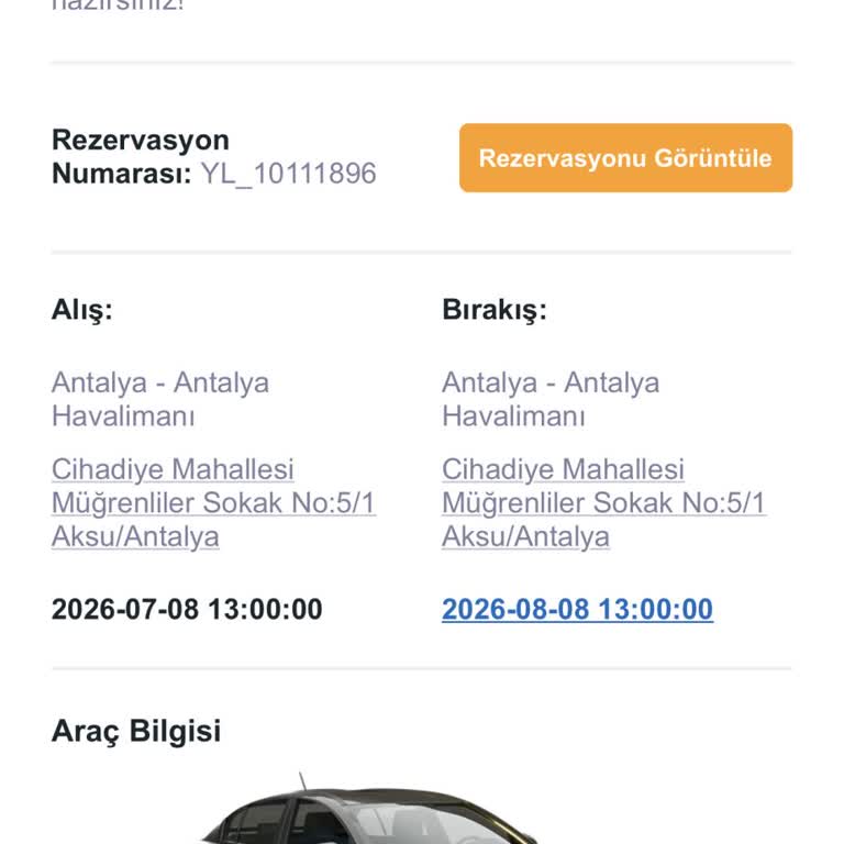 Yolcu360 Onaylı Rezervasyonuma Olmasına Rağmen Araç Teslim Edilmedi Ve Ücret İade Edilmedi