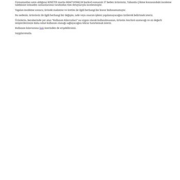 Kinetix Ayakkabısının Üç Ay İçinde Taban Çökmesi Ve İade Talebi