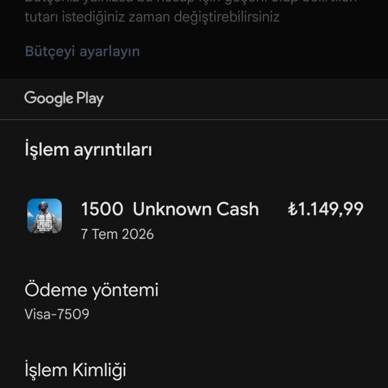Yanlışlıkla Yapılan Yüksek Tutarlı PUBG Mobile Ve Google Play Satın Alımında İade Reddi