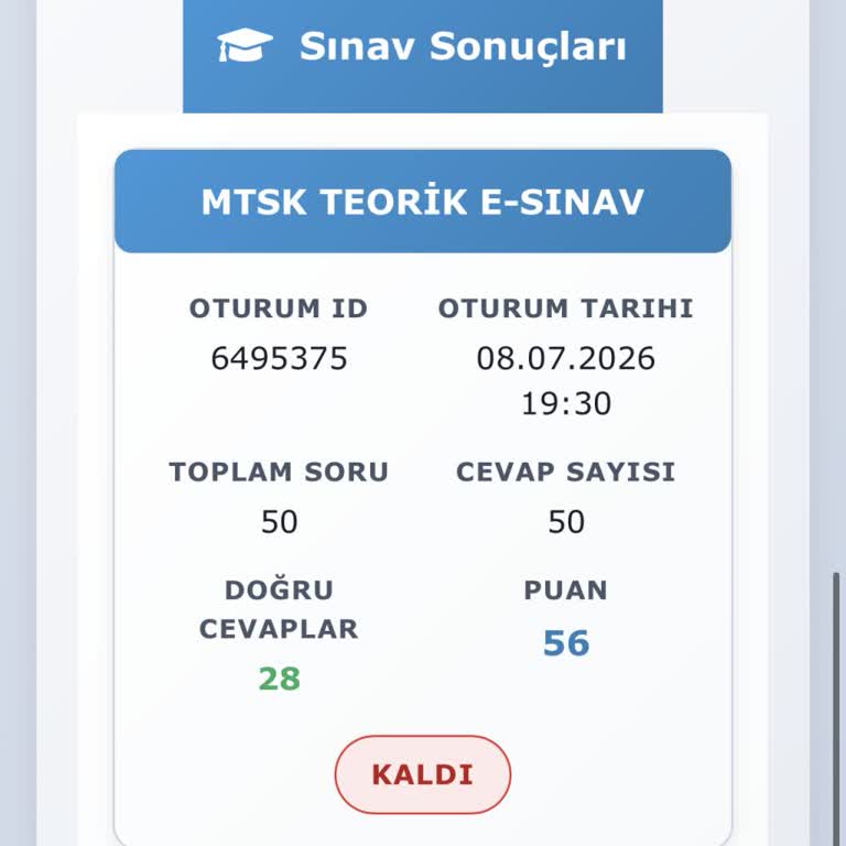 E‑Sınav Puanım Yanlış, Detaylı İnceleme İstiyorum