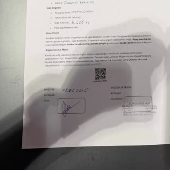 Sunglasshut Mağazasında Yanlış Kampanya Birleştirmesi Nedeniyle Eksik İade Ve Maddi Zarar