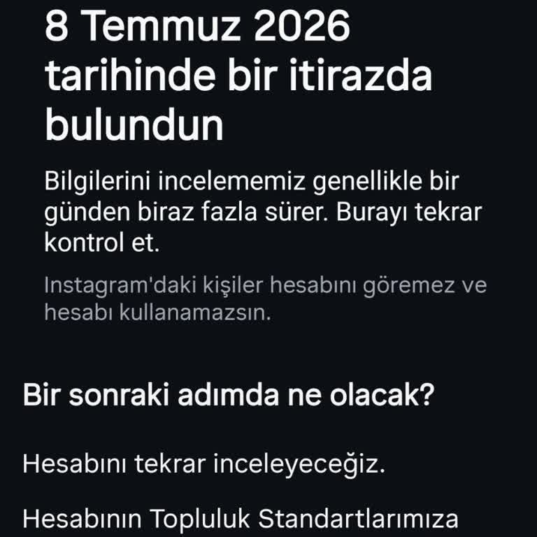 Kişisel Instagram Hesabım Haksız Yere Askıya Alındı