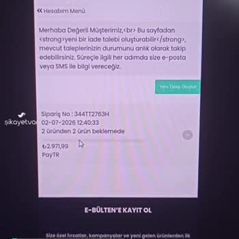 Paytr İade Tutarının Yapılmaması