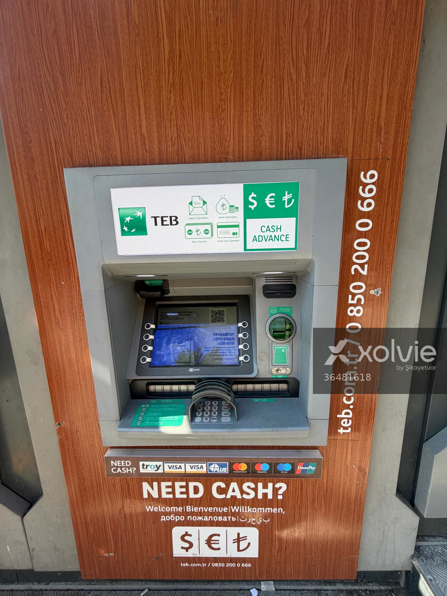 TEB ATM In Major Tourist Site Failed To Dispense Cash - Xolvie