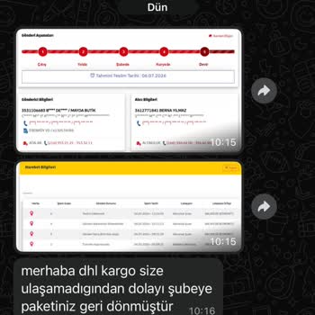 DHL Kargo Altınoluk Şubesinde Teslimat Sorunu Ve Yanıltıcı Bilgilendirme