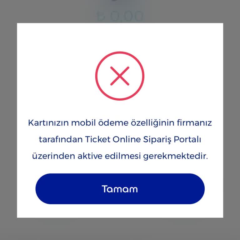 Ticket Edenred Yemek Kartı Mobil Ödeme Özelliği Bilgilendirme Olmadan Kapatıldı