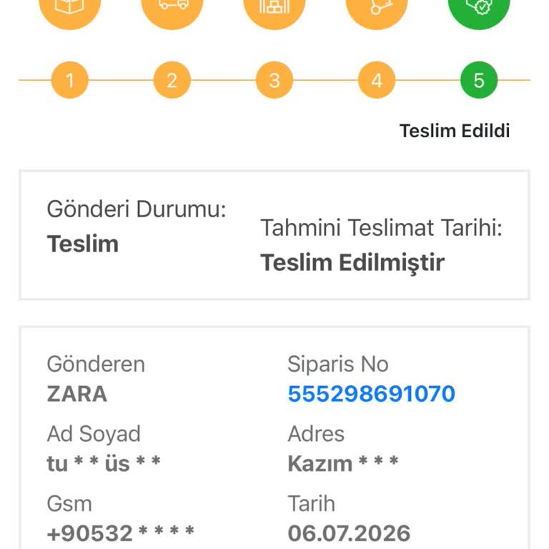Zara’dan Gelen Kargo Teslim Edildi Olarak Görünüyor Ama Adrese Ulaşmadı