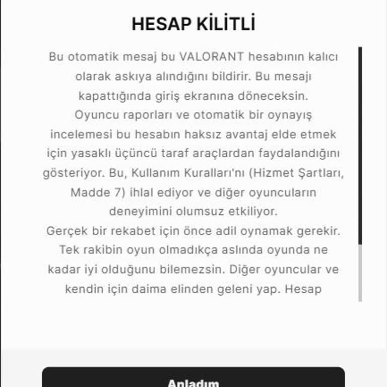 Üçüncü Parti Yazılım Nedeniyle Ban Yiyen Hesaplar İçin İade Talebi