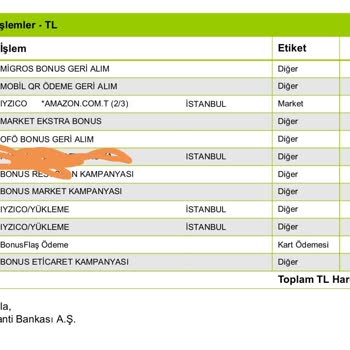 Bonus Kullanımı Görülmüyor, Ekstrede Hatalı Borç Yansıyor