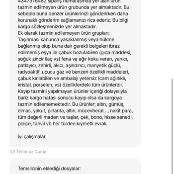 Hepsiburada Ve Hepsijet'te Kayıp 10.350 TL Değerindeki Ürünüm İçin Tazminat Talebi