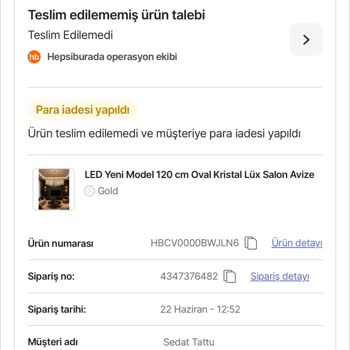 Hepsiburada Ve Hepsijet'te Kayıp 10.350 TL Değerindeki Ürünüm İçin Tazminat Talebi