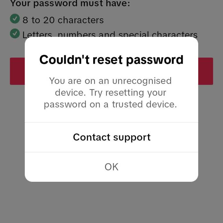 TikTok Won't Let Me Reset My Password or Log In