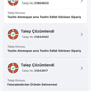 Teslim Edilmemiş Sipariş İçin Ücret İadesi Talebi