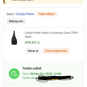Hepsiburada’da Satın Alınan Çanta Fermuarı Arızası Ve İletişimsizlik