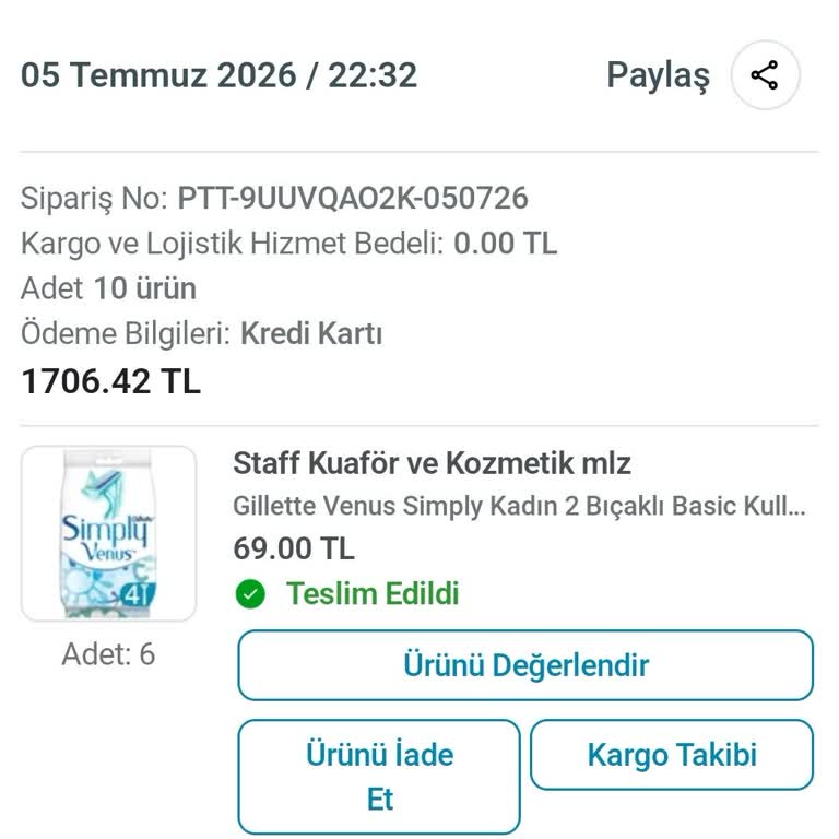 Eksik Gillette Paketleri Gönderildi Cevap Bekliyorum