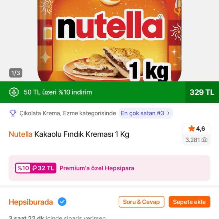 Hepsiburada Nutella Kampanyasındaki Hepsipara Eksikliği
