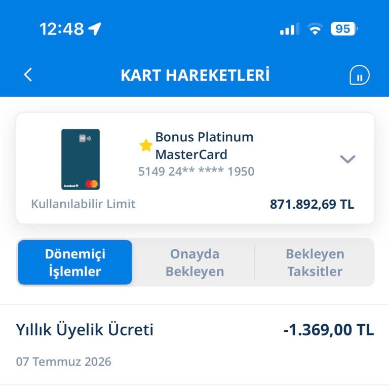 Denizbank Kredi Kartıma Yansıtılan Haksız Üyelik Ücreti İptali Ve İadesi Talebi