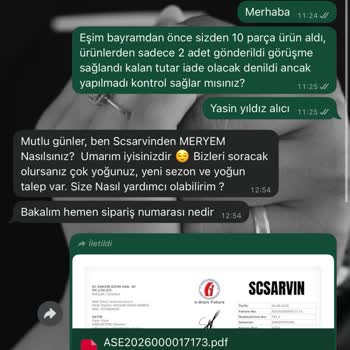 Sarvin'den Yanlış Ürün Gönderimi Ve İade Reddi Sonrası Mağduriyet