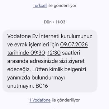 Vodafone Net Kurulum Gecikmesi Ve Sözlerin Tutulmaması