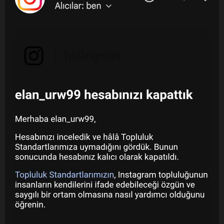 Instagram Hesabım Haksız Şekilde Kapatıldı, Açılmasını İstiyorum