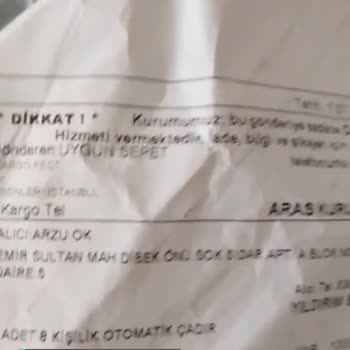 Uygunsepet Şikayetçiyim, Ben Bu Çadırı İstemiyorum