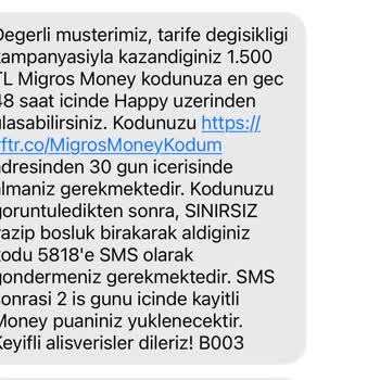 1500 TL Money Puanı Yüklenmedi